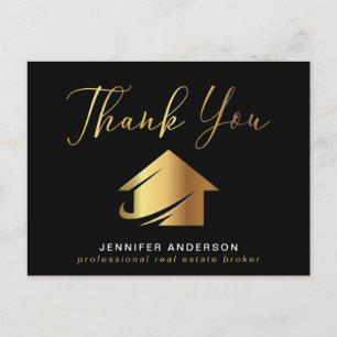 Carte Postale Agent courtier immobilier Merci