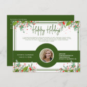 Carte Postale Agent d'assurance Noël Feuillage Magnifique (Devant / Derrière)