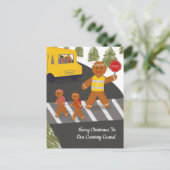 Carte Postale Agent de circulation de Noël Agent de passage piét (Debout devant)