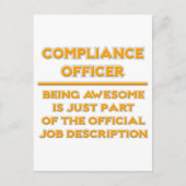 Carte Postale Agent de compliance Description du travail (Devant)