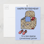 Carte Postale Agent de correction Heureuse retraite (Devant / Derrière)