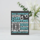 Carte Postale Agent de correction Police Homme Emploi applicatio (Debout devant)