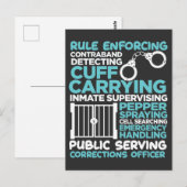 Carte Postale Agent de correction Police Homme Emploi applicatio (Devant / Derrière)