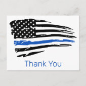 Carte Postale Agent de police Ligne bleue Merci de l'application (Devant)