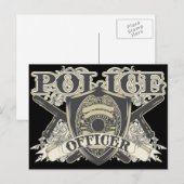 Carte Postale Agent de police vintage (Devant / Derrière)
