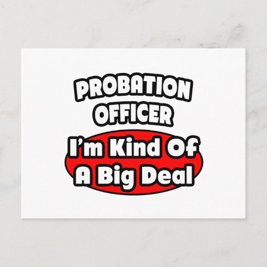 Carte Postale Agent de probation ... Gros accord (Devant)