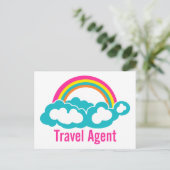Carte Postale Agent de voyage Rainbow Cloud (Debout devant)