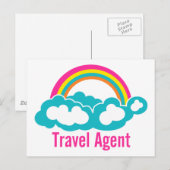 Carte Postale Agent de voyage Rainbow Cloud (Devant / Derrière)