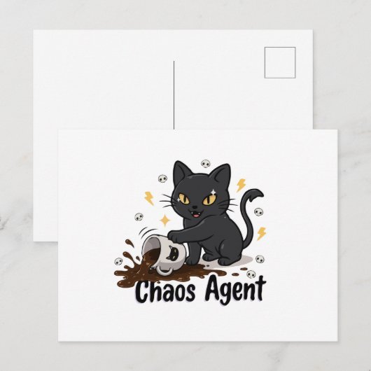 Carte Postale Agent du chaos Black Cat (Devant / Derrière)