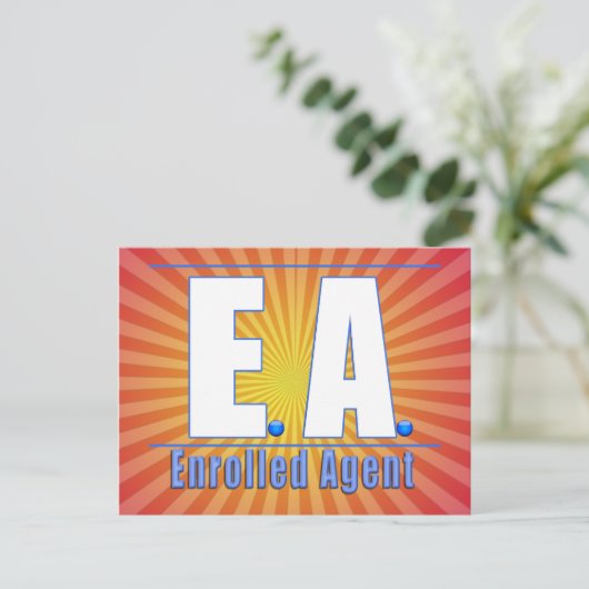 CARTE POSTALE AGENT ENROULÉ EA LOGO1 (Debout devant)