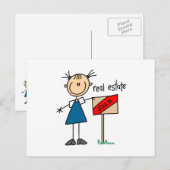 Carte Postale Agent immobilier (Devant / Derrière)