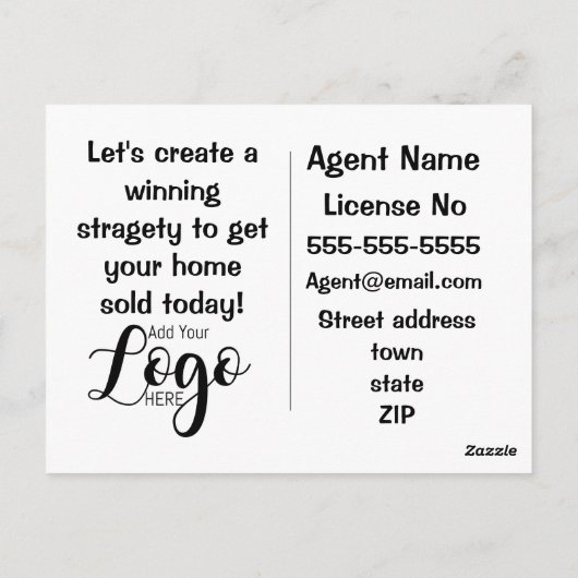 Carte Postale agent immobilier absolument génial pingouin postca (Dos)