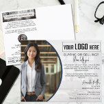 Carte Postale Agent immobilier de courtier de logos personnalisé<br><div class="desc">Améliorez votre stratégie de marketing immobilier avec notre carte postale Logo Realtor Broker Agent Immobilier. Adaptée spécifiquement au réalisateur averti, cette carte postale incarne une esthétique élégante et chic, avec une marque de calligraphie modifiable qui ajoute une touche de sophistication à vos efforts de communication. Le design bleu marine fait...</div>