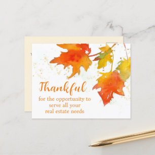 Carte Postale Agent immobilier de la fête de Thanksgiving Vendeu