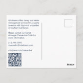 Carte Postale Agent immobilier de luxe Courtier en immobilier Ge (Dos)