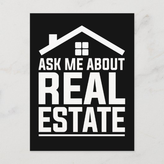 Carte Postale Agent Immobilier Drôle Propriété Courtier Immobili (Devant)