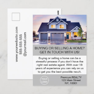 Carte Postale Agent immobilier élégant moderne sur mesure