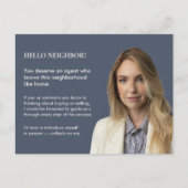 Carte Postale Agent Immobilier Gris Introduction Clé Classique (Devant)