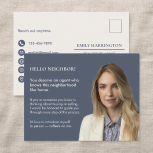 Carte Postale Agent Immobilier Gris Introduction Clé Classique
