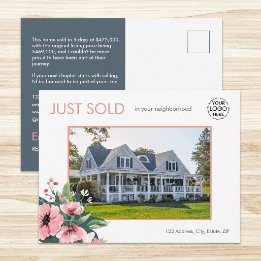 Carte Postale Agent immobilier gris vendu par Blush Bloom