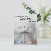 Carte Postale agent immobilier marketing cygne merveilleux génia (Debout devant)