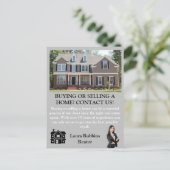 Carte Postale Agent Immobilier Photo Professionnel Simple (Debout devant)