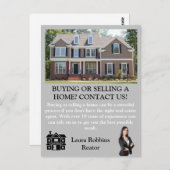 Carte Postale Agent Immobilier Photo Professionnel Simple (Devant / Derrière)