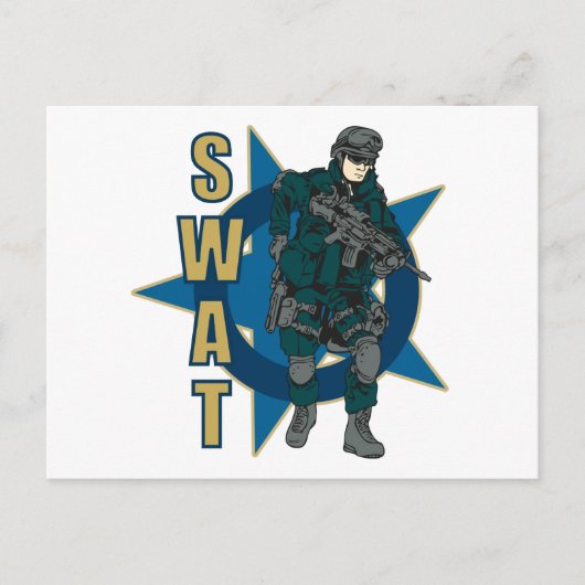 Carte Postale Agent SWAT (Devant)