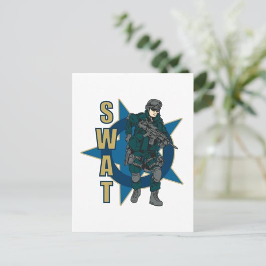 Carte Postale Agent SWAT (Debout devant)