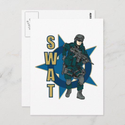 Carte Postale Agent SWAT (Devant / Derrière)