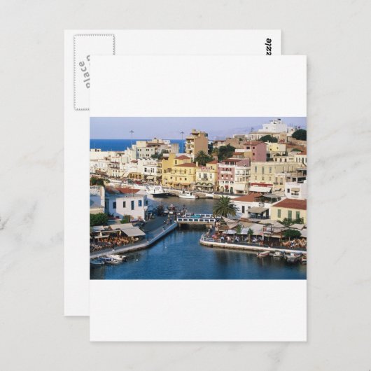 Carte Postale Agios Nikolaos Crète, Grèce (Devant / Derrière)