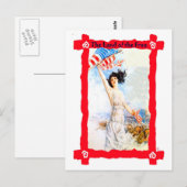 Carte Postale Agitation du drapeau (Devant / Derrière)