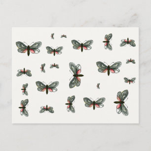 Carte Postale Aglaope infausta - Skeletoniseur feuille amande