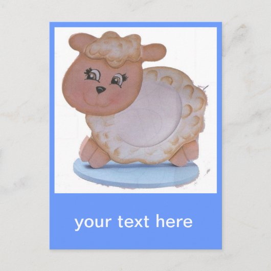 Carte Postale agneau (Devant)