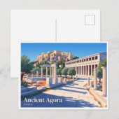 Carte Postale Agora antique d'Athènes Grèce (Devant / Derrière)