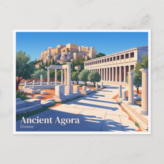 Carte Postale Agora antique d'Athènes Grèce (Devant)