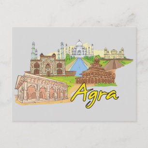 Carte Postale Agra, ville célèbre de l'Inde