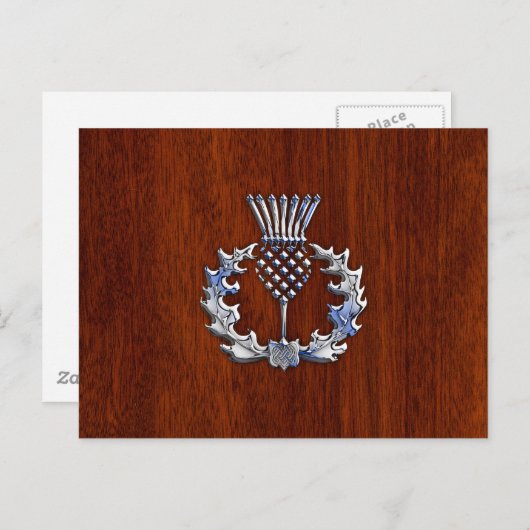 Carte Postale Agrandissement en bois d'acajou écossais en chardo (Devant / Derrière)