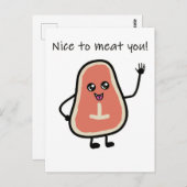 Carte Postale Agréable à la viande vous post-traversée (Devant / Derrière)