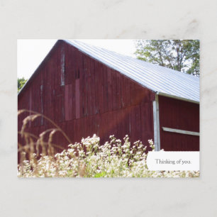 Carte postale agricole Rural Red Barn Farm