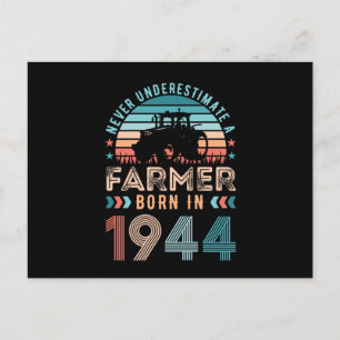 Carte Postale Agriculteur né 1944 80e Anniversaire Cadeau d'agri
