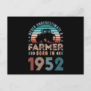 Carte Postale Agriculteur né en 1952 70e anniversaire Cadeau d'a