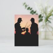 Carte Postale Agriculteurs et coucher du soleil (Debout devant)