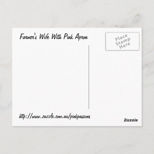 Carte Postale Agritourisme Avec Poulets (Dos)