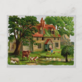 Carte Postale Agritourisme Avec Poulets (Devant)