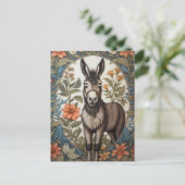 Carte Postale Agritourisme Donkey William Morris inspiré (Debout devant)