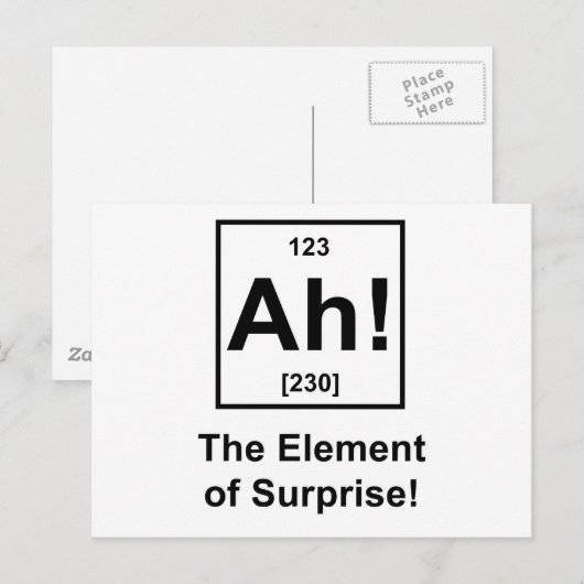 Carte Postale Ah ! L'élément de surprise (Devant / Derrière)