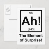 Carte Postale Ah l'élément de surprise Symbole d'élément périodi (Devant / Derrière)
