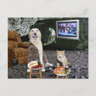 Carte Postale Ah ! Tout est meilleur dans la grotte de l'homme.