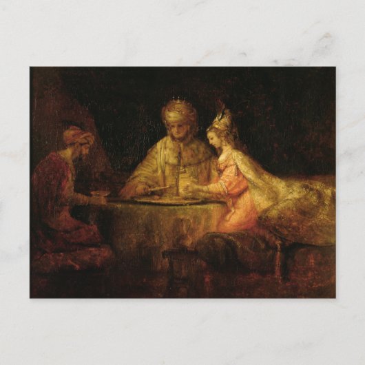 Carte Postale Ahasuerus, Haman et Esther, c.1660 (Devant)